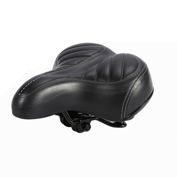 Bicycle Saddle Seat Wide Big Bum Bike Soft Pad Replacement For BMX MTB Leather 